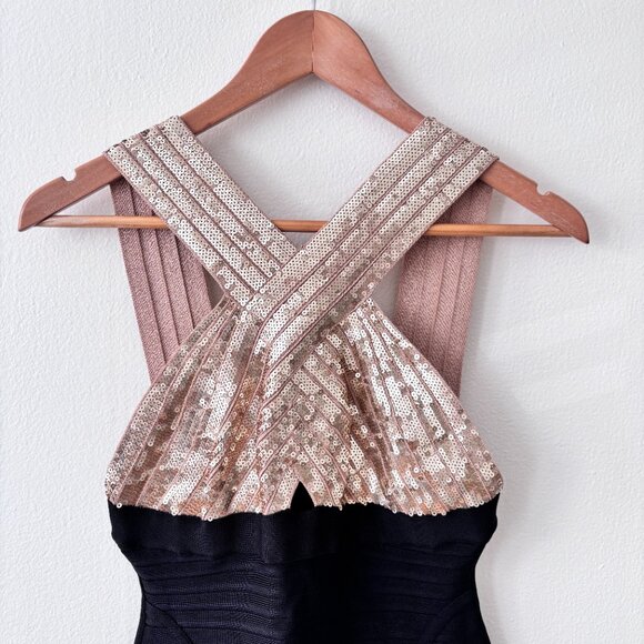 Herve Leger Amalli Sequined Bandage Dress - Picture 5 of 9